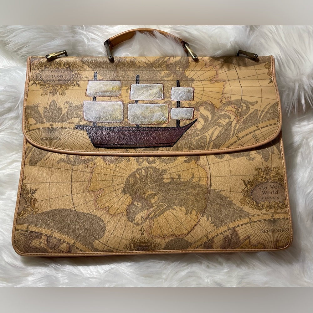 Nautical Map Briefcase